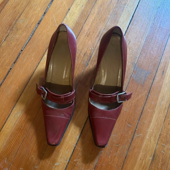 Coach - Vintage Square-Toe Buckled Annabelle Heels - Italian Leather - Picture 3 of 7
